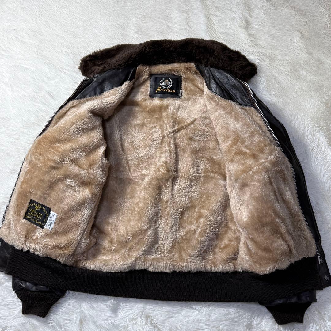 【美品】USA製 vintage G-1 レザーフライトジャケット L 肉厚