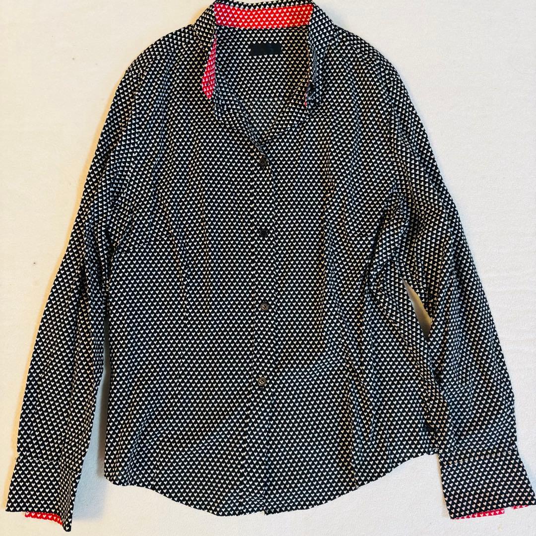 Paul Smith BLACK ハート柄ブラウス L 黒