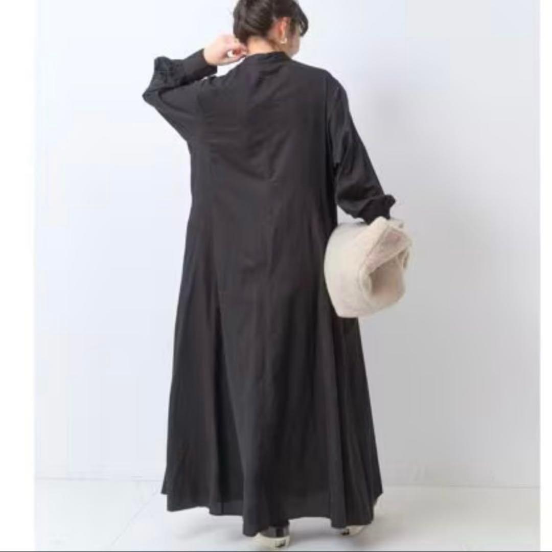 スピックアンドスパン コットンサテンピンタックワンピース