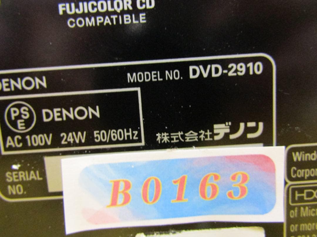 B0163 DENON DVD-2910 DVDプレーヤー