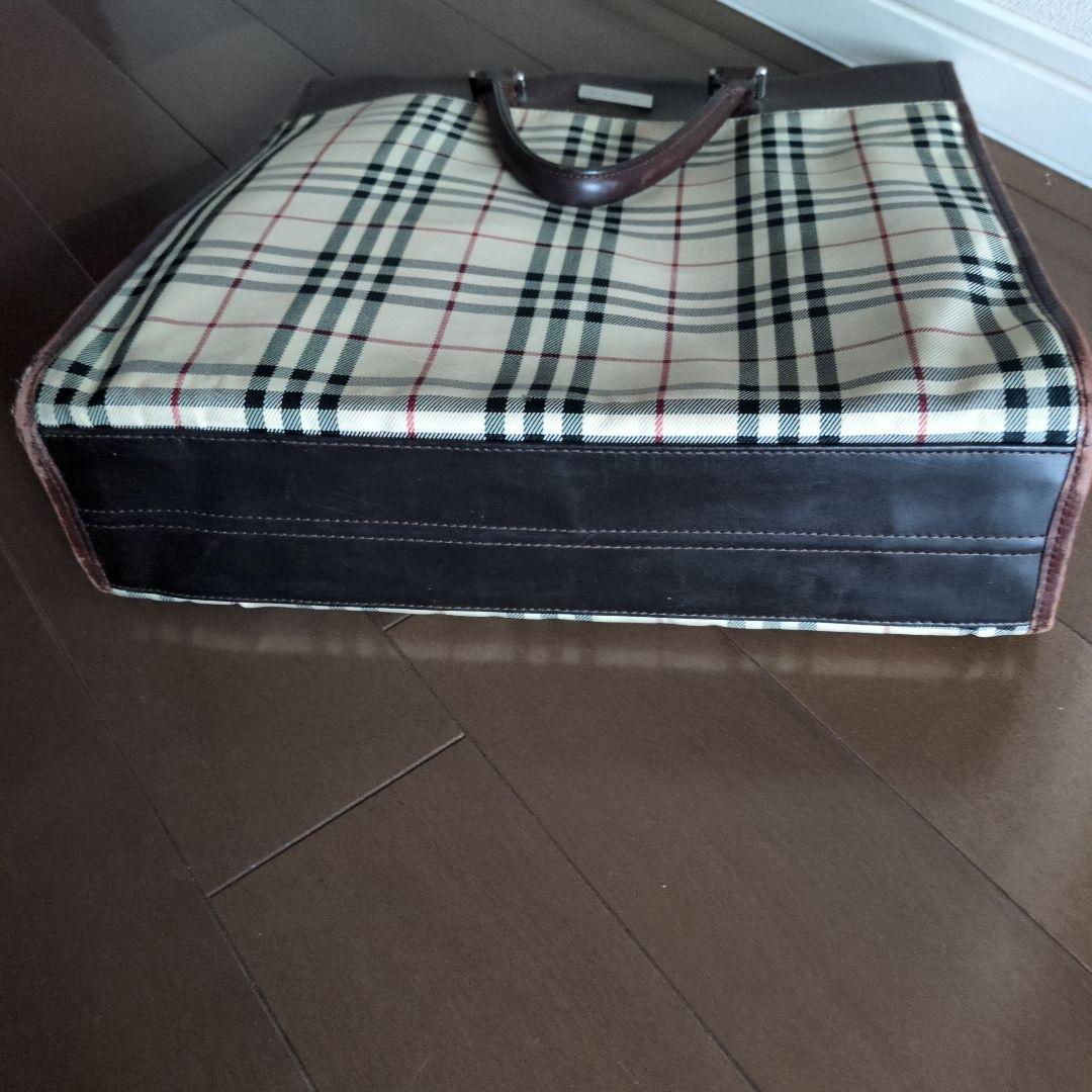 ♦️BURBERRY バーバリーノバチェック トートバッグ レザー＆キャンバス