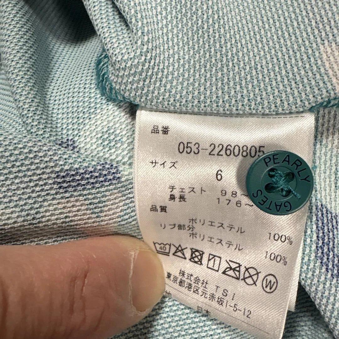 【日本製】PEARLY GATES プリント柄シャツ サイズ6