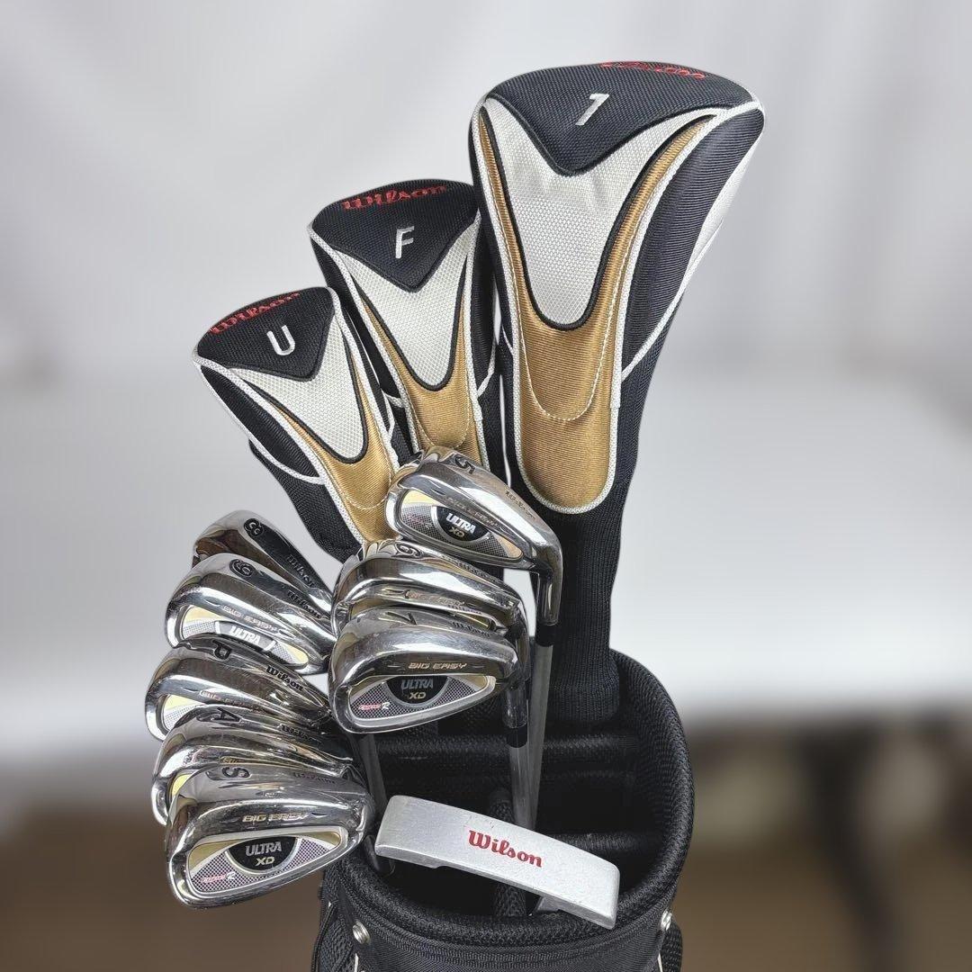 【激安‼️】Wilson ゴルフクラブセット Kasco キャディバッグ付 男右
