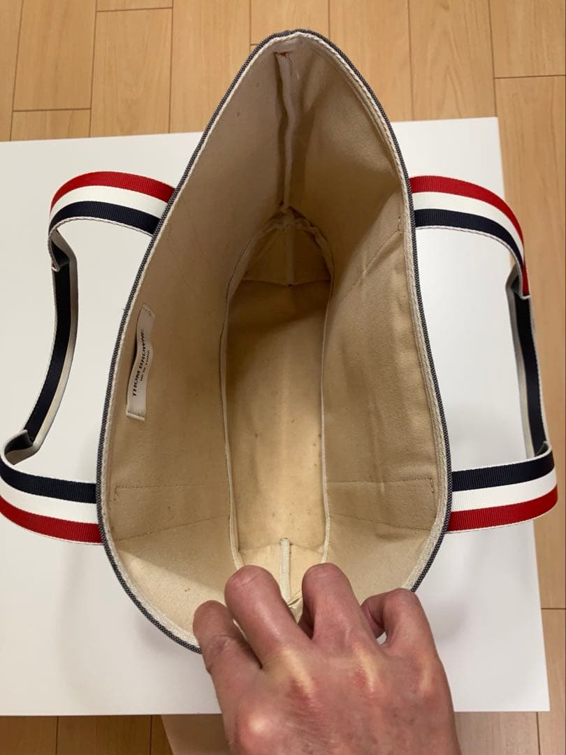 美品　希少　トムブラウン　THOM BROWNE　トートバッグ　グレー