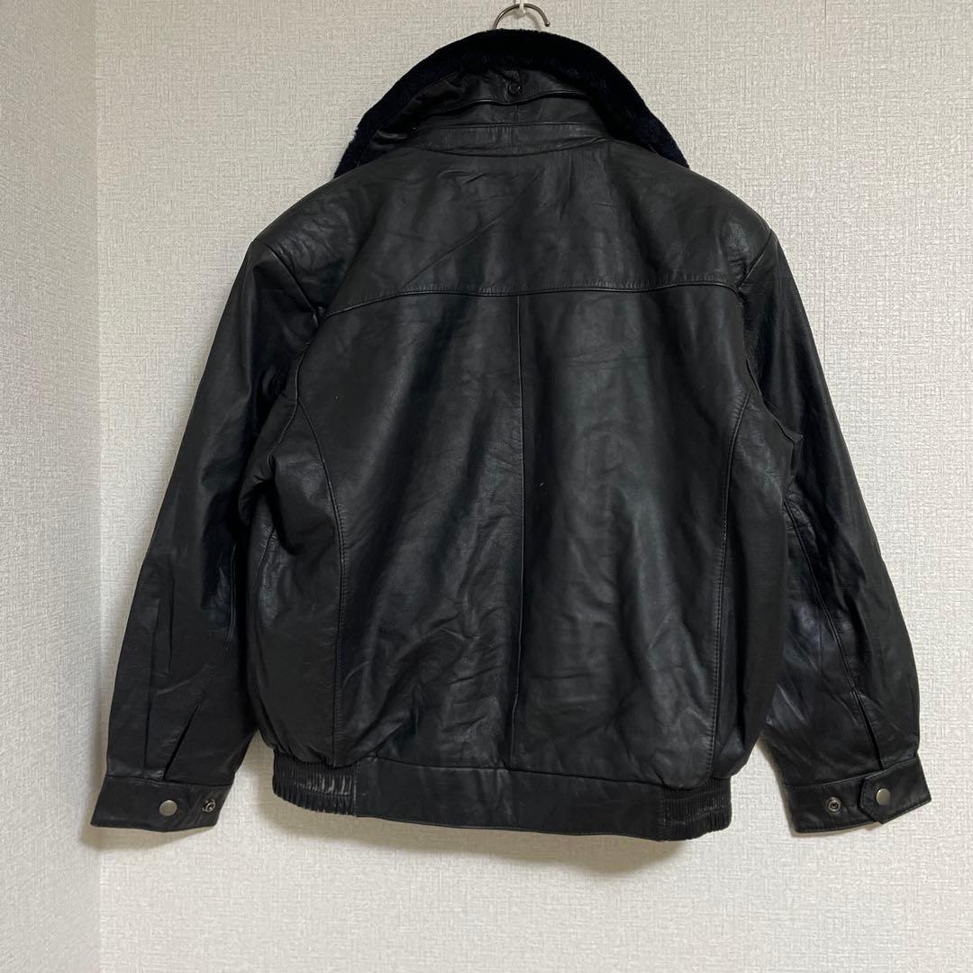 GROVE ヴィンテージ　レザージャケット　ジップアップ ボア付き　牛革　本革