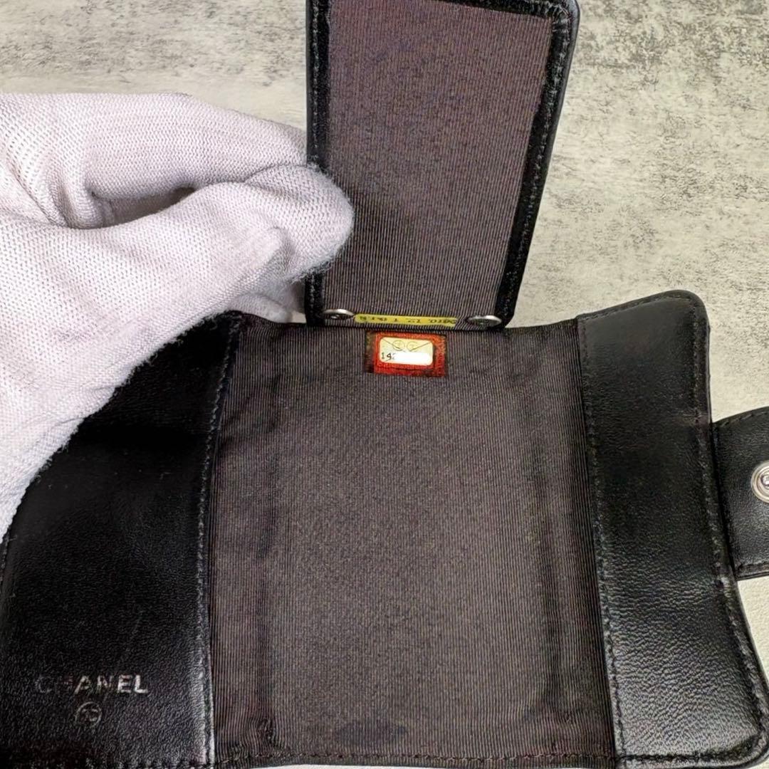 CHANEL キーケース　ラムスキン　マトラッセ　カードケース　財布
