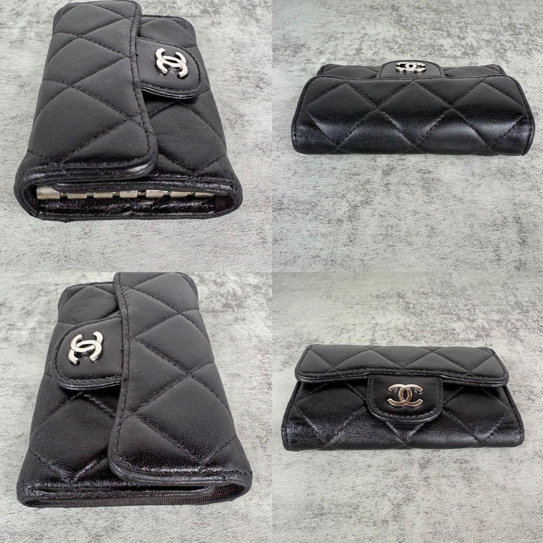 CHANEL キーケース　ラムスキン　マトラッセ　カードケース　財布