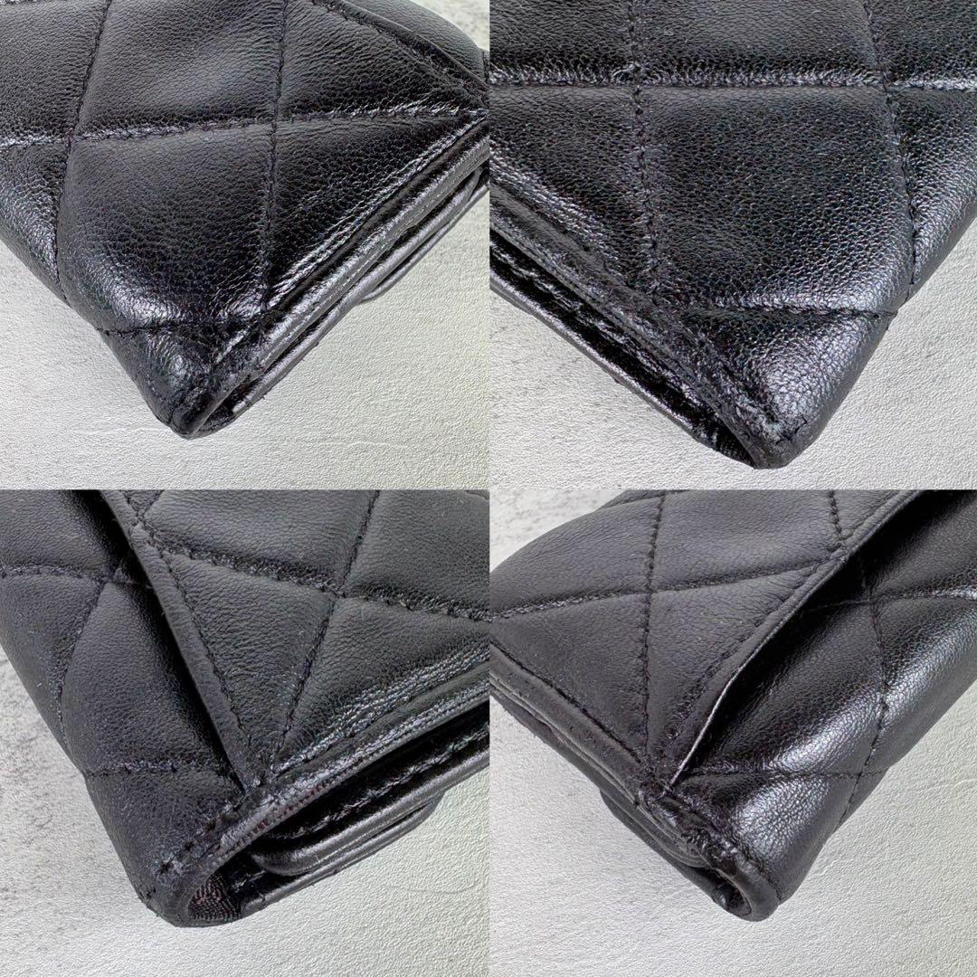 CHANEL キーケース　ラムスキン　マトラッセ　カードケース　財布