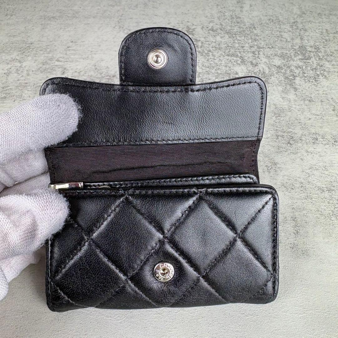 CHANEL キーケース　ラムスキン　マトラッセ　カードケース　財布