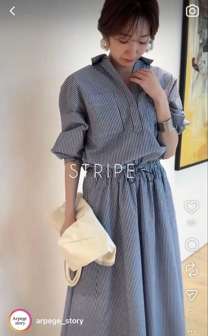 【新品】Arpegestoryドロストシャツワンピース