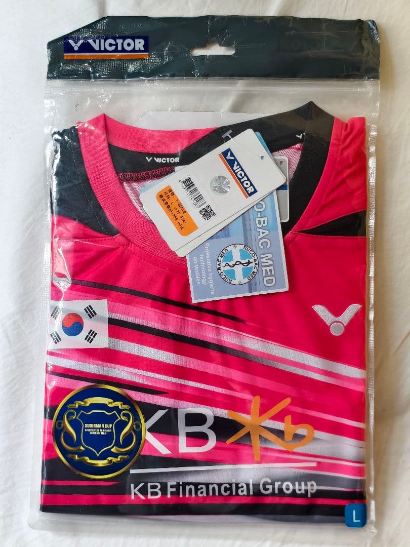 VICTOR韓国代表徐承宰選手着用モデル バドミントンシャツ トナミ実業団NTT