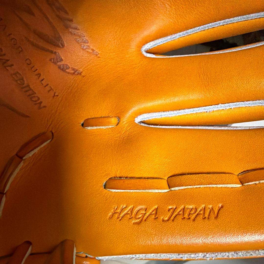 店舗別注グローブ　Mizuno Pro 硬式野球グローブ サイズ9 オレンジ