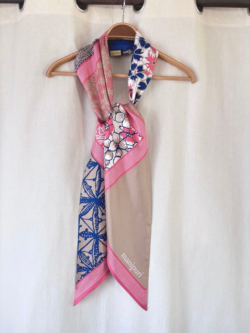 美品　manipuri【マニプリ】ボウタイスカーフ