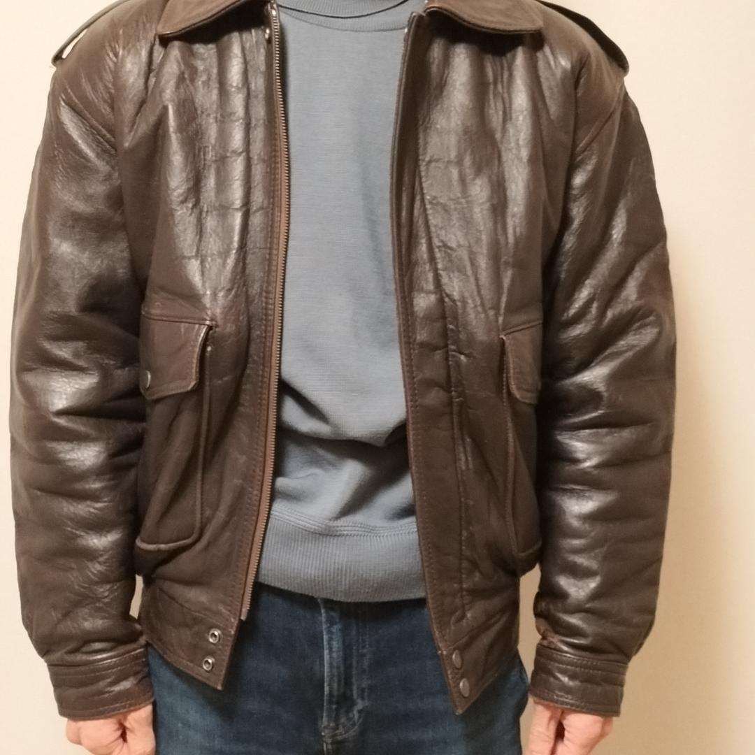 leather jacket 90s vintage ボア付き