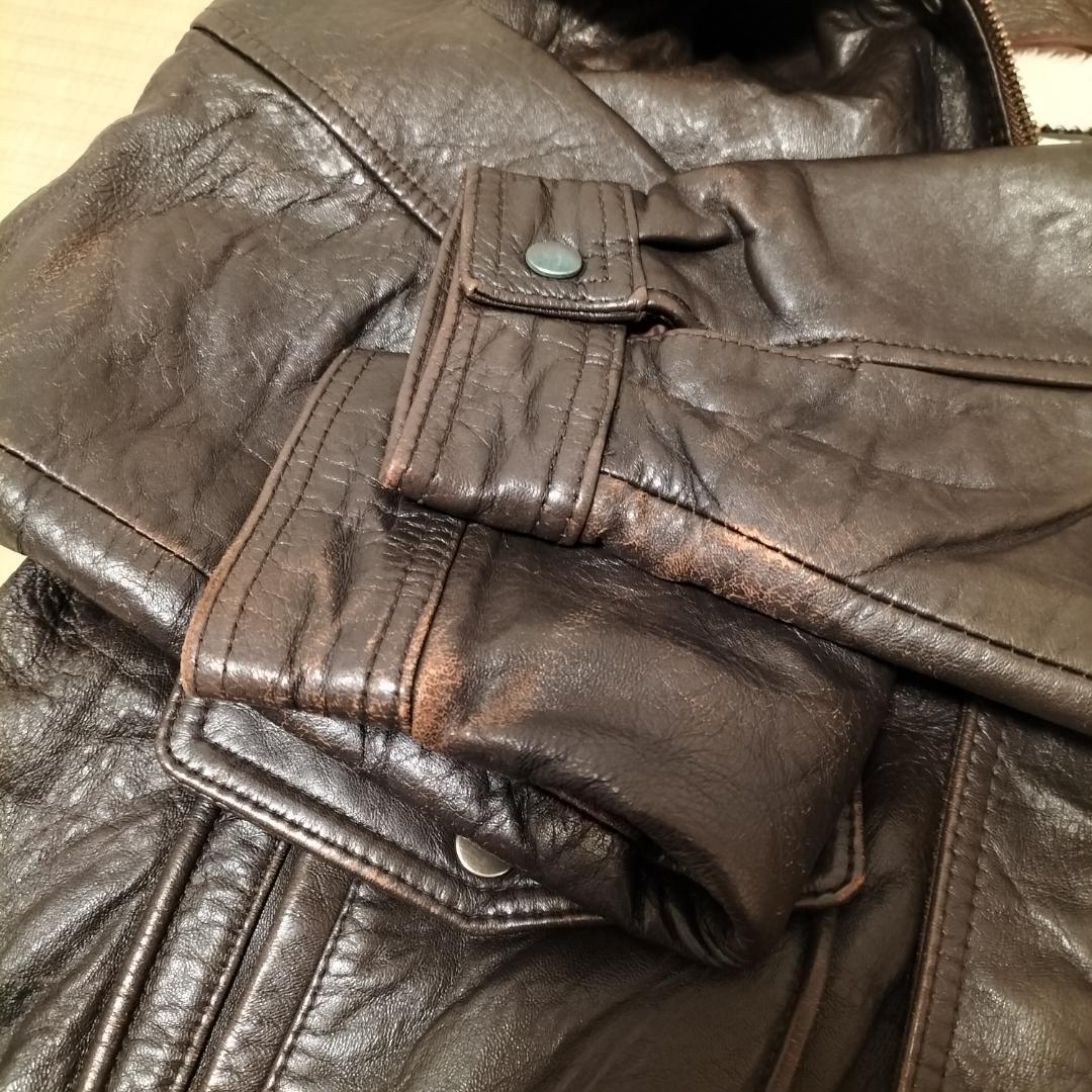 leather jacket 90s vintage ボア付き