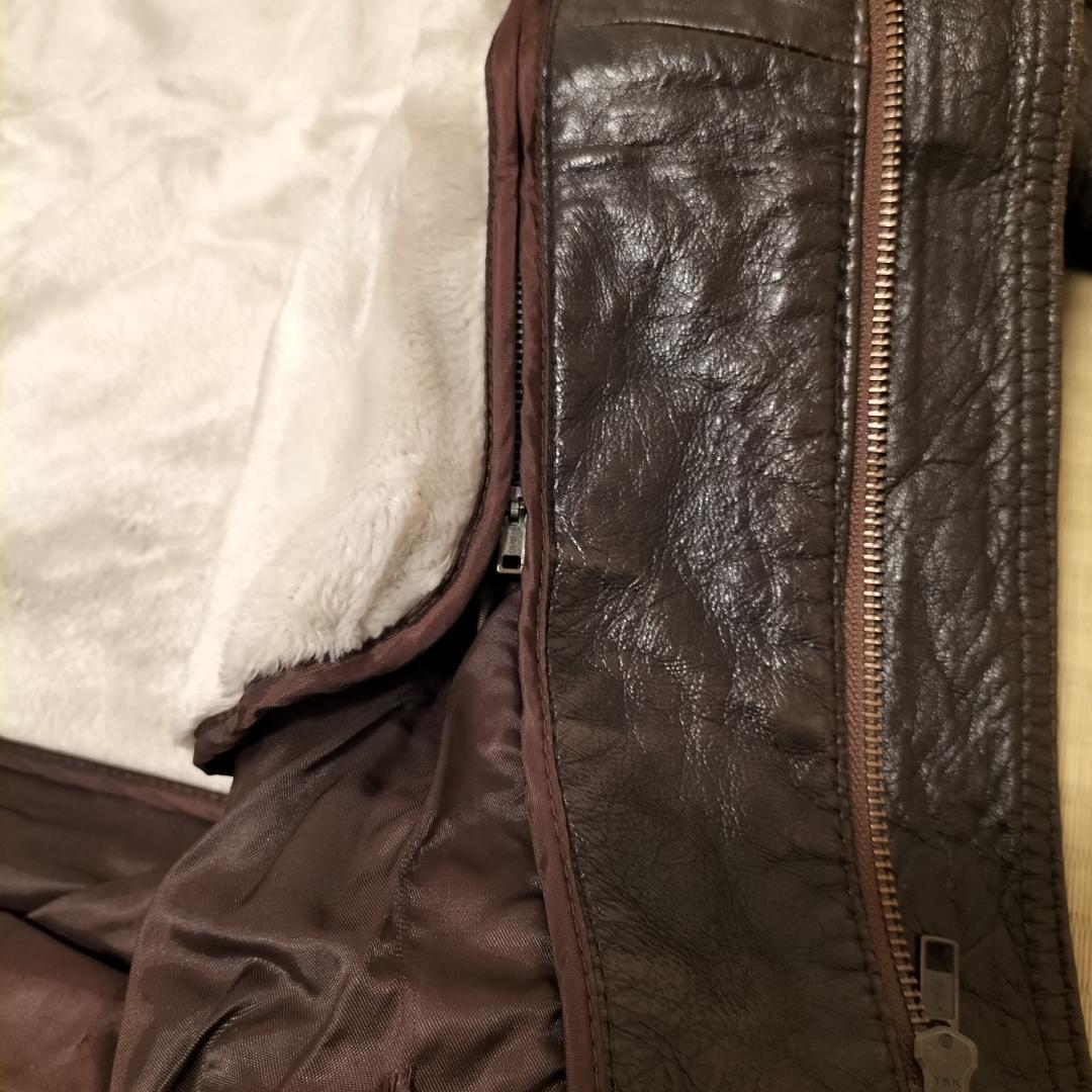 leather jacket 90s vintage ボア付き