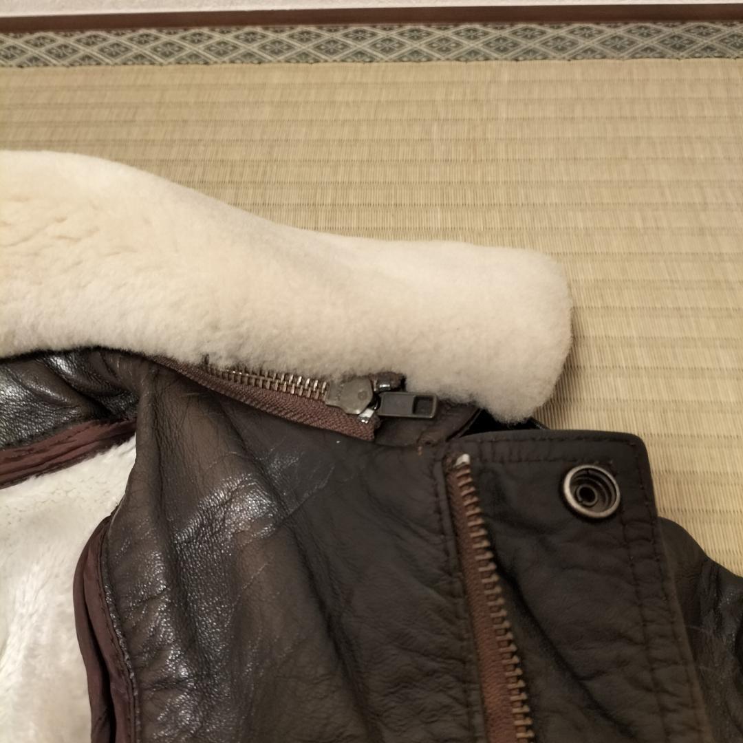 leather jacket 90s vintage ボア付き