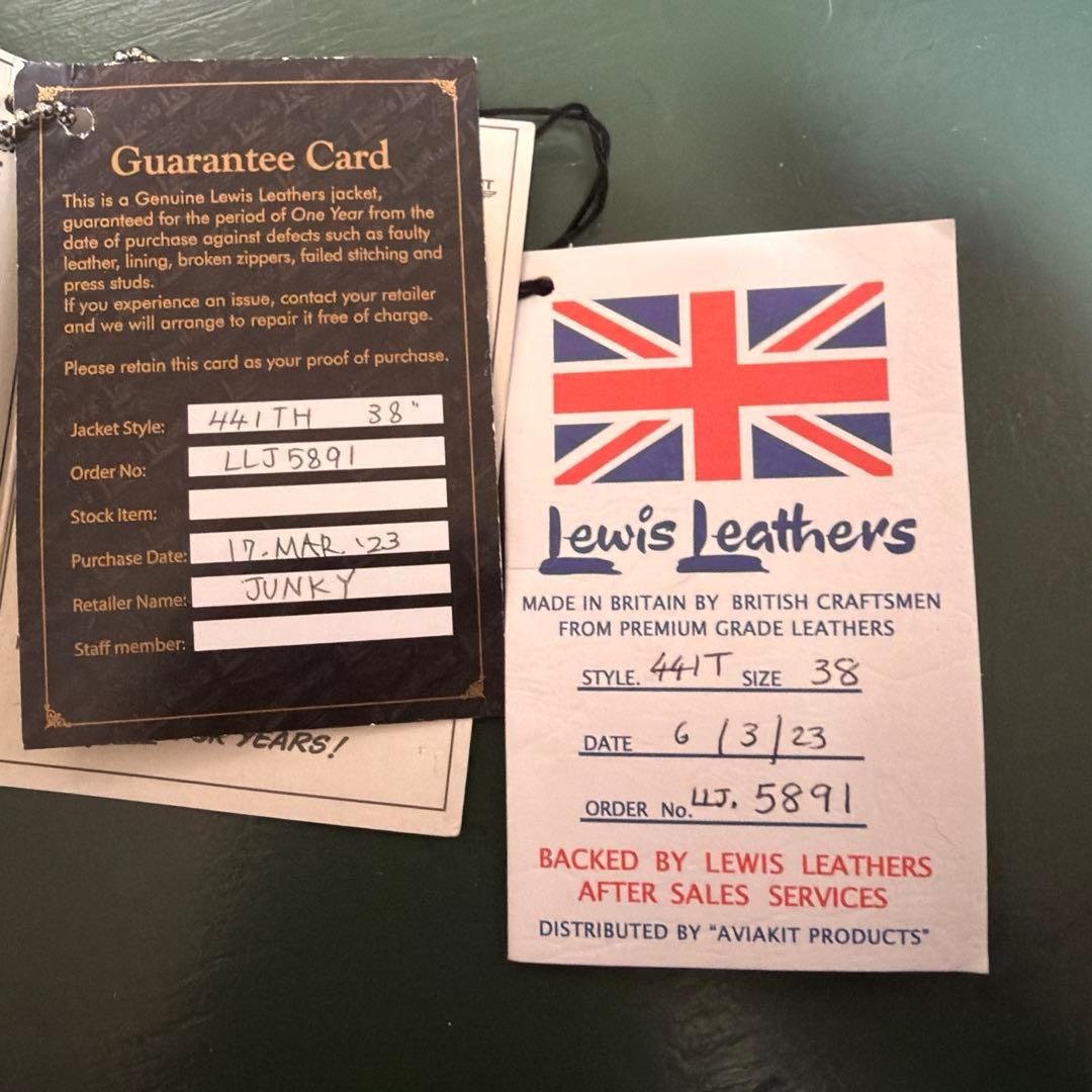 lewis leathers ルイスレザーズ サイクロン 38 ホースハイド 黒