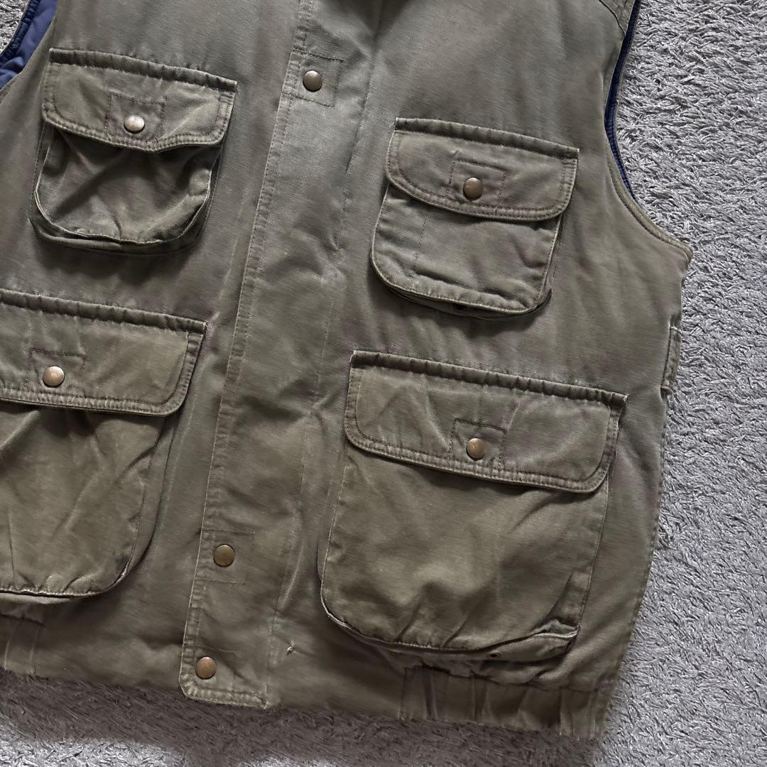 名作　80s Eddie Bauer 黒タグ　ダウンベスト　L vintage