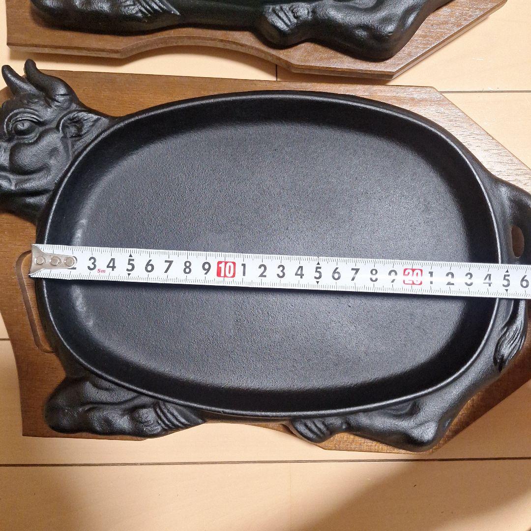 ステーキ皿　1人用鉄板　牛　4セット