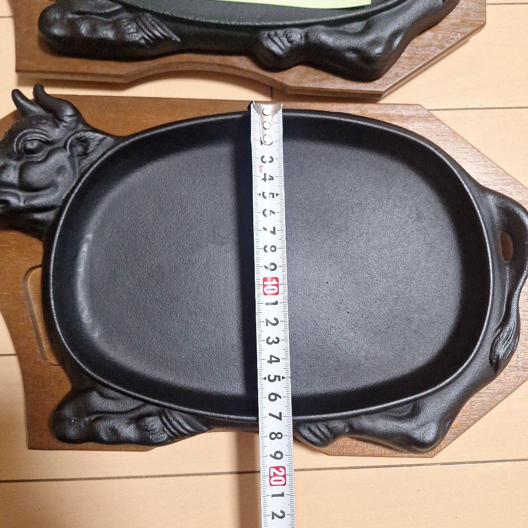 ステーキ皿　1人用鉄板　牛　4セット