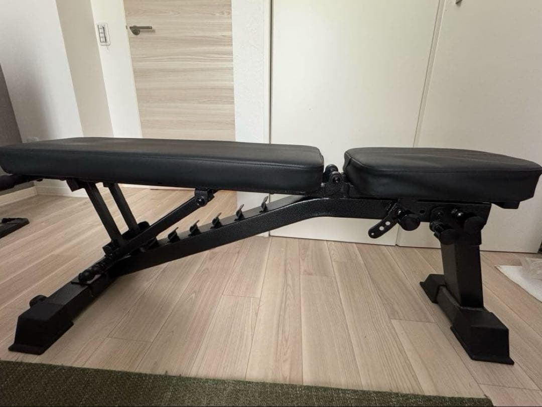 【引き取り限定】可変式ダンベル 40.5kg×2個、ベンチ付き