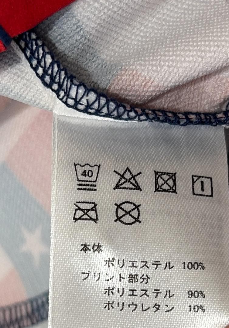 新品タグ付 ラウドマウス ゴルフワンピース M 紺 星条旗 総柄 派手カワ