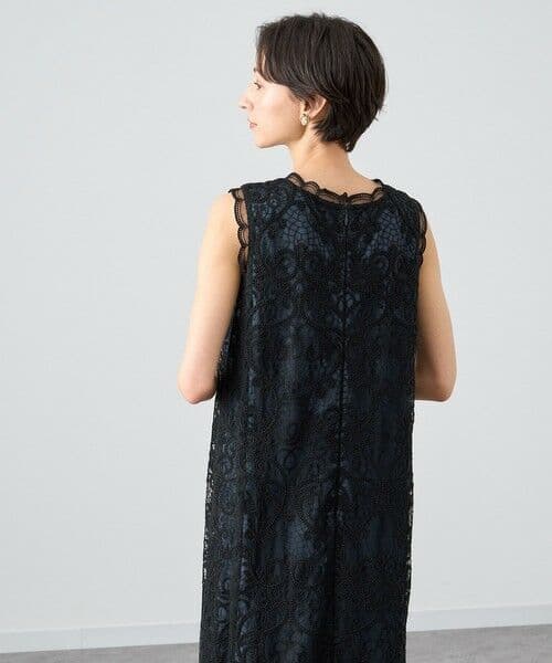 美品✨アナイ 24SS バテン風チュール刺繍サック ワンピース 36