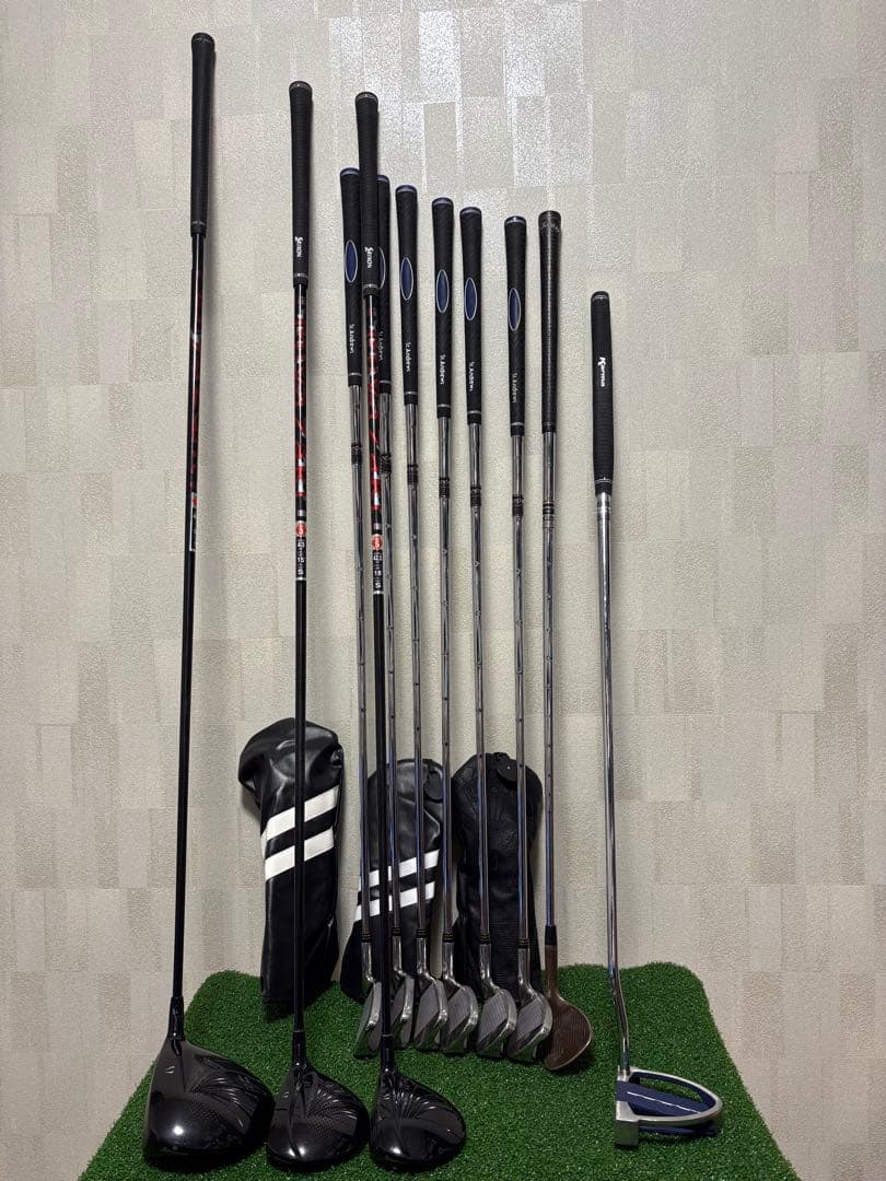 レフティセット！SRIXONZ785ウッドセット等11本ルコックキャディバッグ付