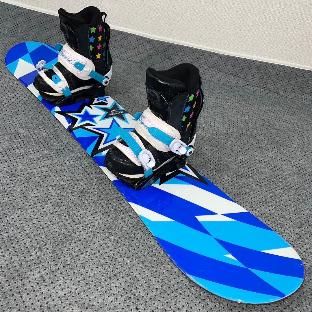 7-８回使用 キッズスノーボード 133cm XERES×バイン×BOAブーツ
