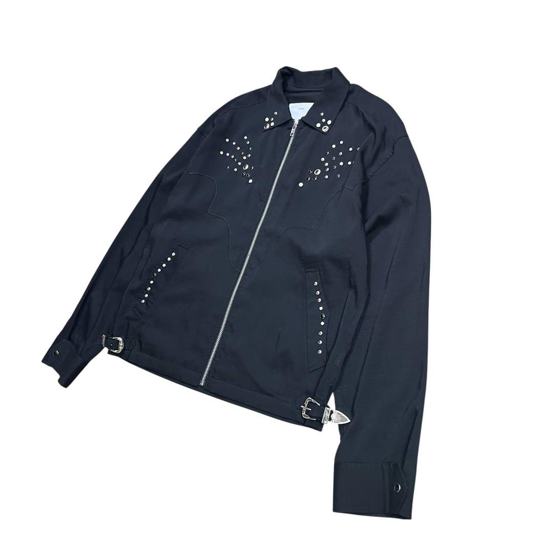 美品 toga virilis スタッズ ブルゾン ジャケット ブラック 46