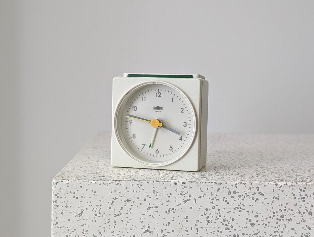 80s ビンテージ BRAUN AB1 4746 アラームクロック 希少 オフ白