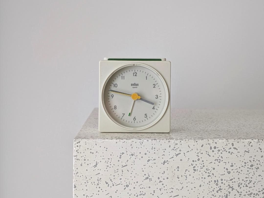 80s ビンテージ BRAUN AB1 4746 アラームクロック 希少 オフ白