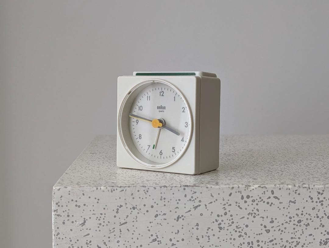 80s ビンテージ BRAUN AB1 4746 アラームクロック 希少 オフ白