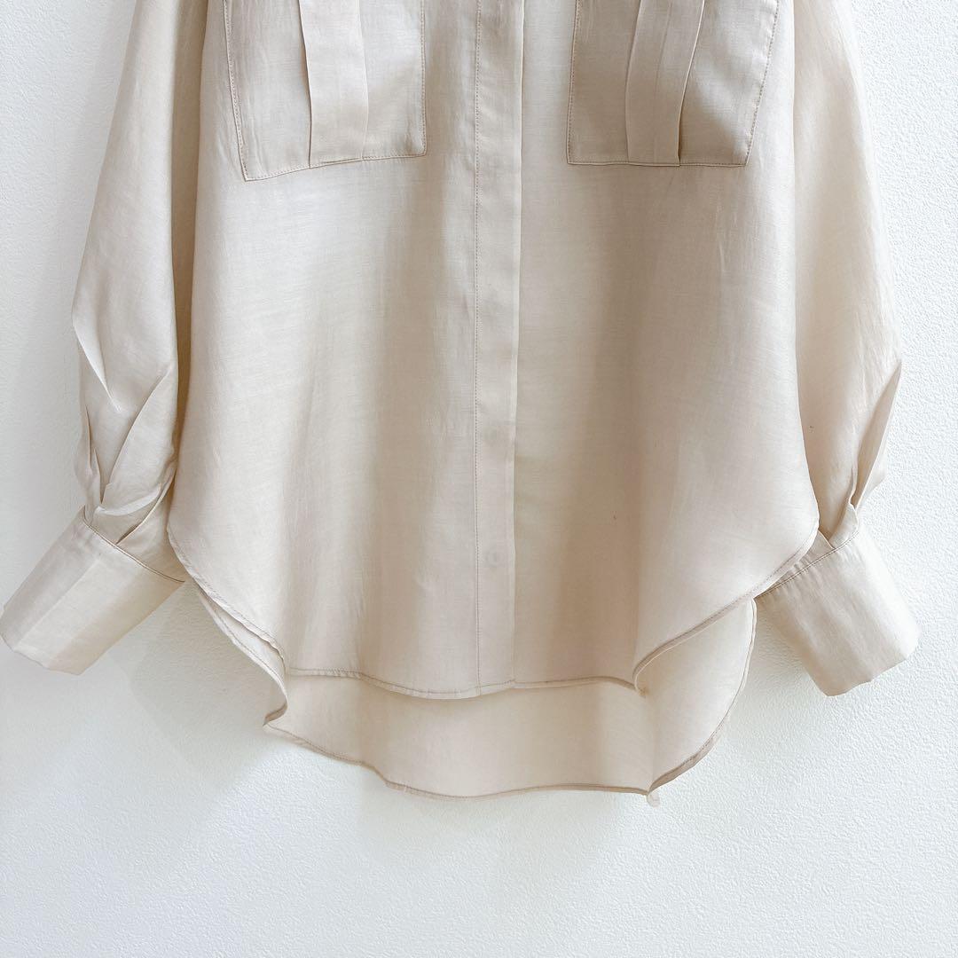 極美品】 MACHATT マチャット　バンドカラー　ノーカラー　シアー　ブラウス