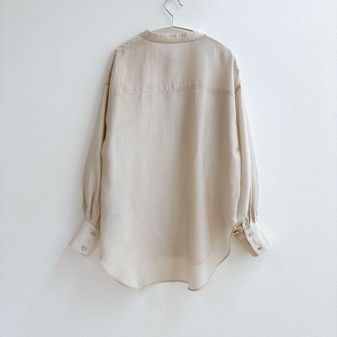極美品】 MACHATT マチャット　バンドカラー　ノーカラー　シアー　ブラウス