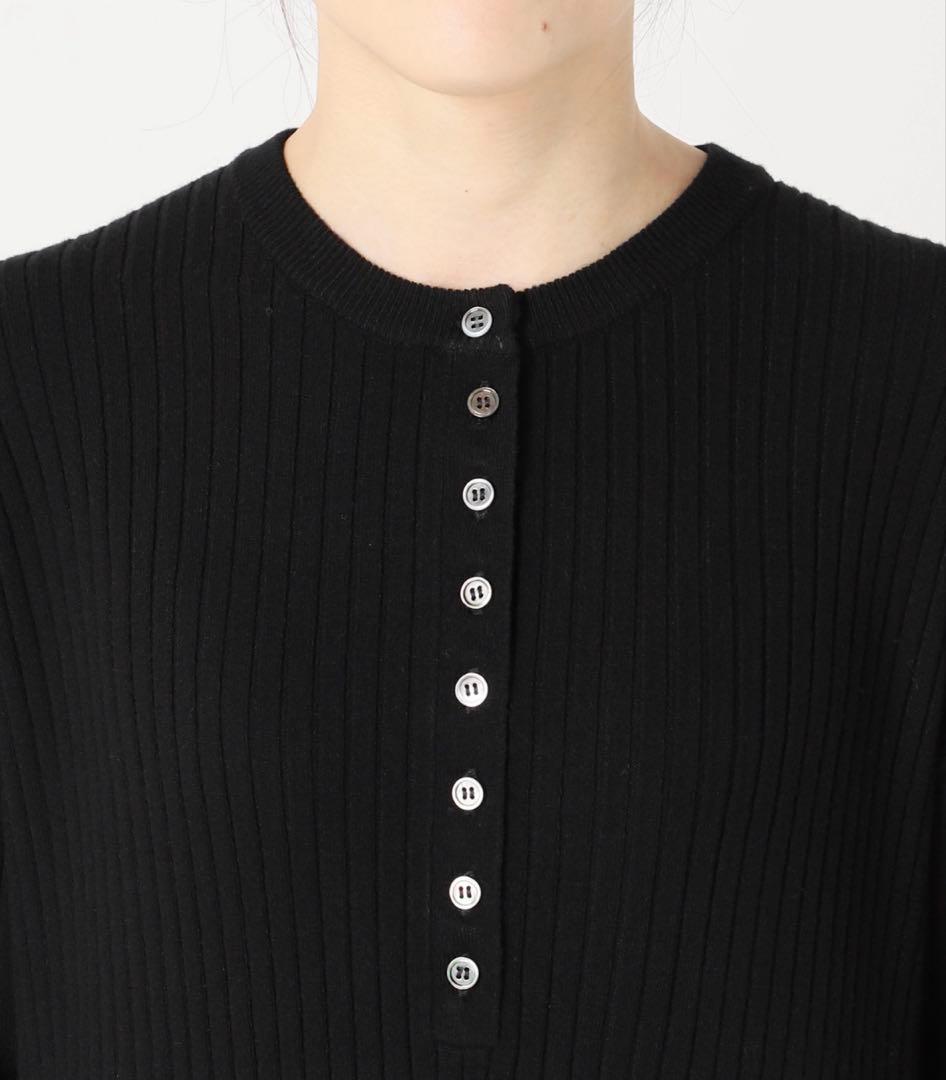Spick&Span ヘンリーネックリブニットワンピース