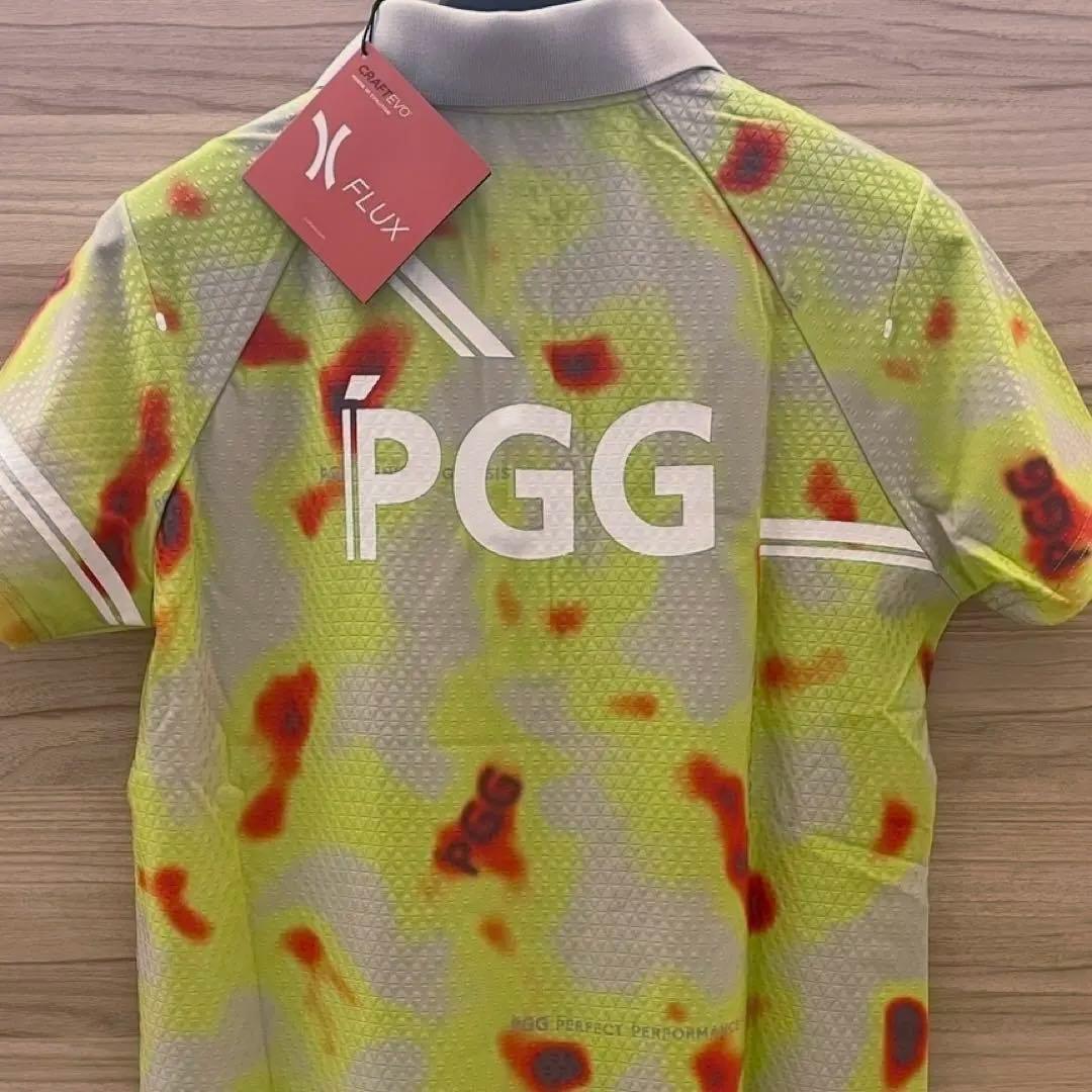 新品★27,500円PGG パーリーゲイツ バックロゴ半袖ポロシャツ ベージュ1