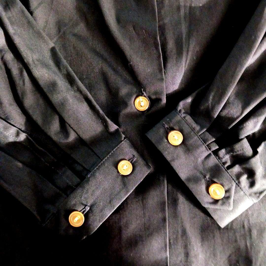 ヴィヴィアンウエストウッドレッドレーベル 長袖 高襟 シャツ オーブ刺繍ブラック