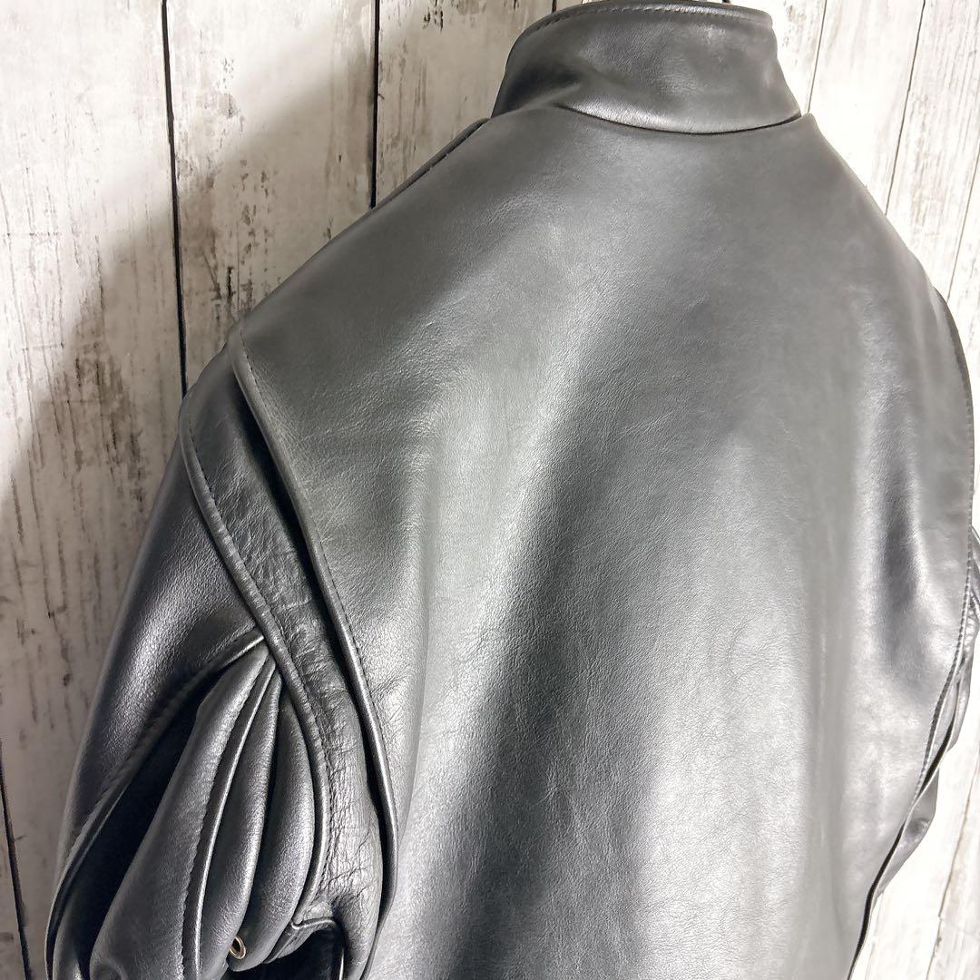 70s Schott スタンドカラーシングルライダース USA ボアライナーa1