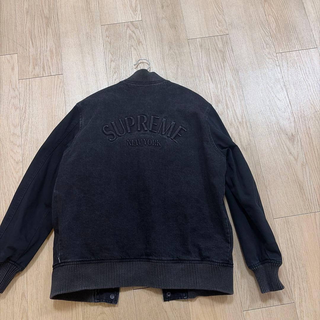 か*ず様 supreme 14aw Denim Twill Varsity Ja