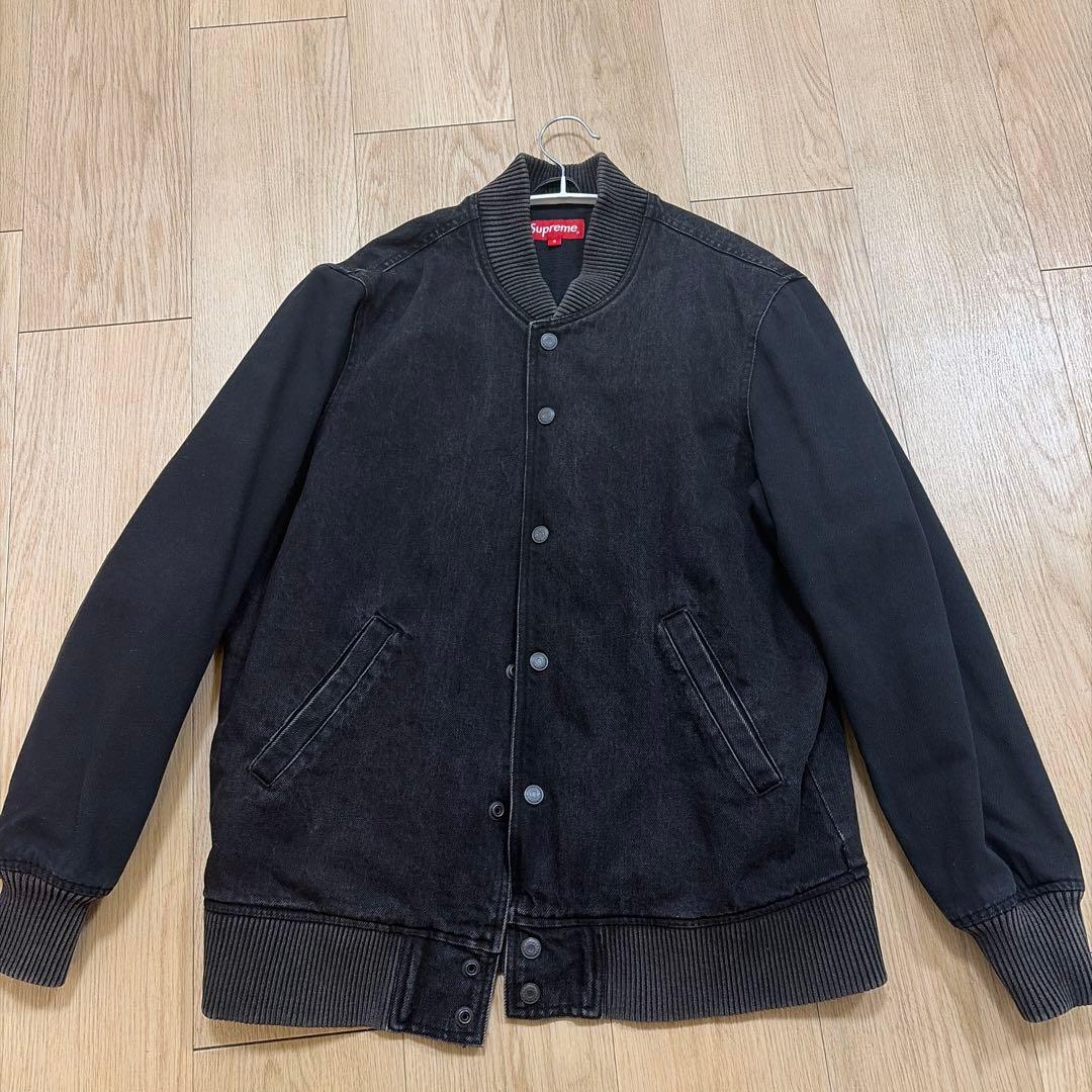 か*ず様 supreme 14aw Denim Twill Varsity Ja