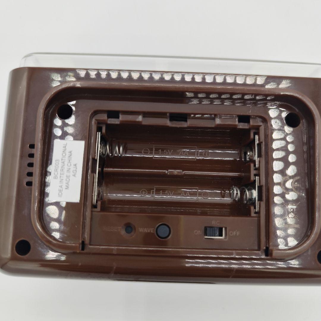 BRUNO LCDレトロアラームクロックS BCR003ブラウン電波デジタル時計