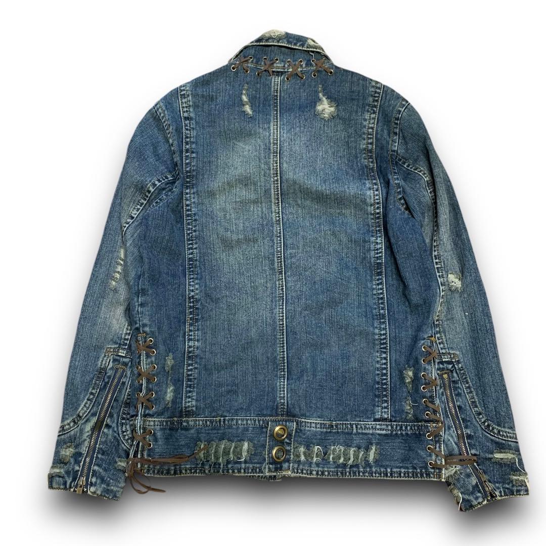 ジャケット・アウター 00s dragonia lace up denim jacket