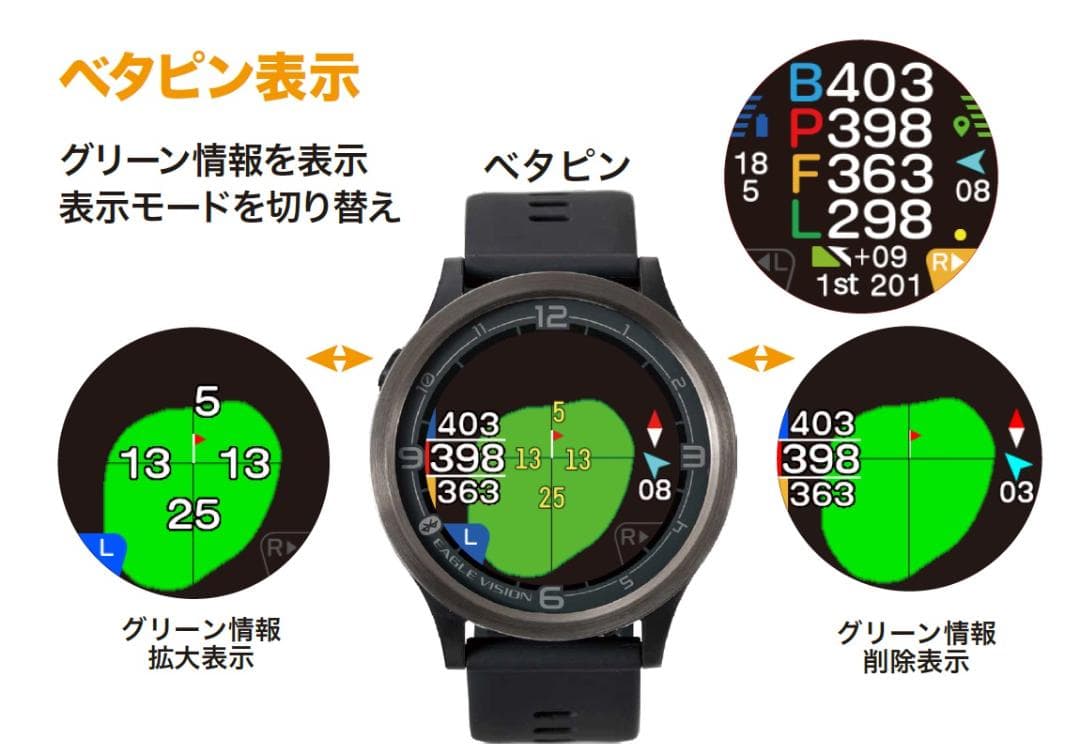 EAGLE VISION watch ACE PRO/朝日ゴルフ用品/ホワイト
