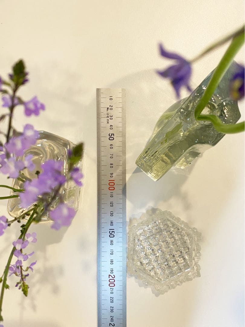 ドイツ アンティーク ビンテージ クリア 小瓶 花瓶 フラワーベース 希少 美品