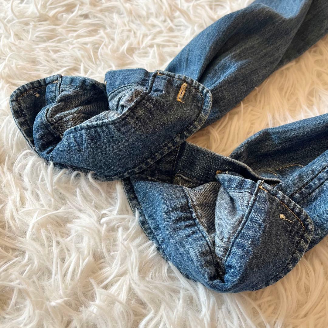 人気✨ ラルフローレン デニムシャツワンピース フレア ロゴ刺繍 ウエストベルト