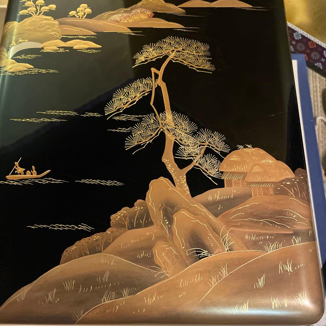 専用ページ美品　桜井漆器 蒔絵山水　文庫 文箱 桐箱入り 本堅地特製　島安漆器店