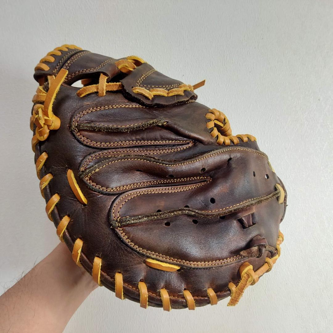 【超レア！ビンテージ再生品】大人用・軟式　キャッチャーミット　ミズノ