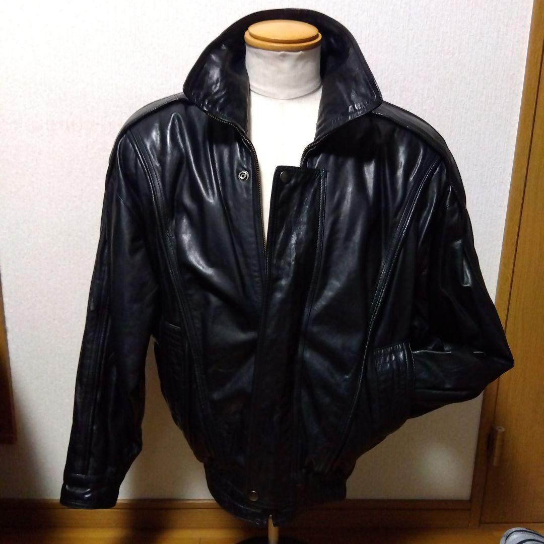 【希少美品‼️】ヴィンテージ カウレザーライダースジャケット 牛革　XL位